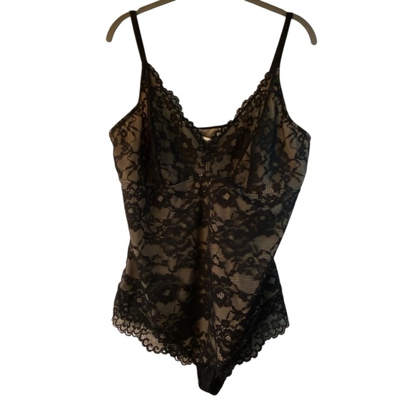 NWT Popilush Shapewear Deep V Black Lace Smooth Firm Control Bodysuit SZ 3XL - Picture 3 of 15